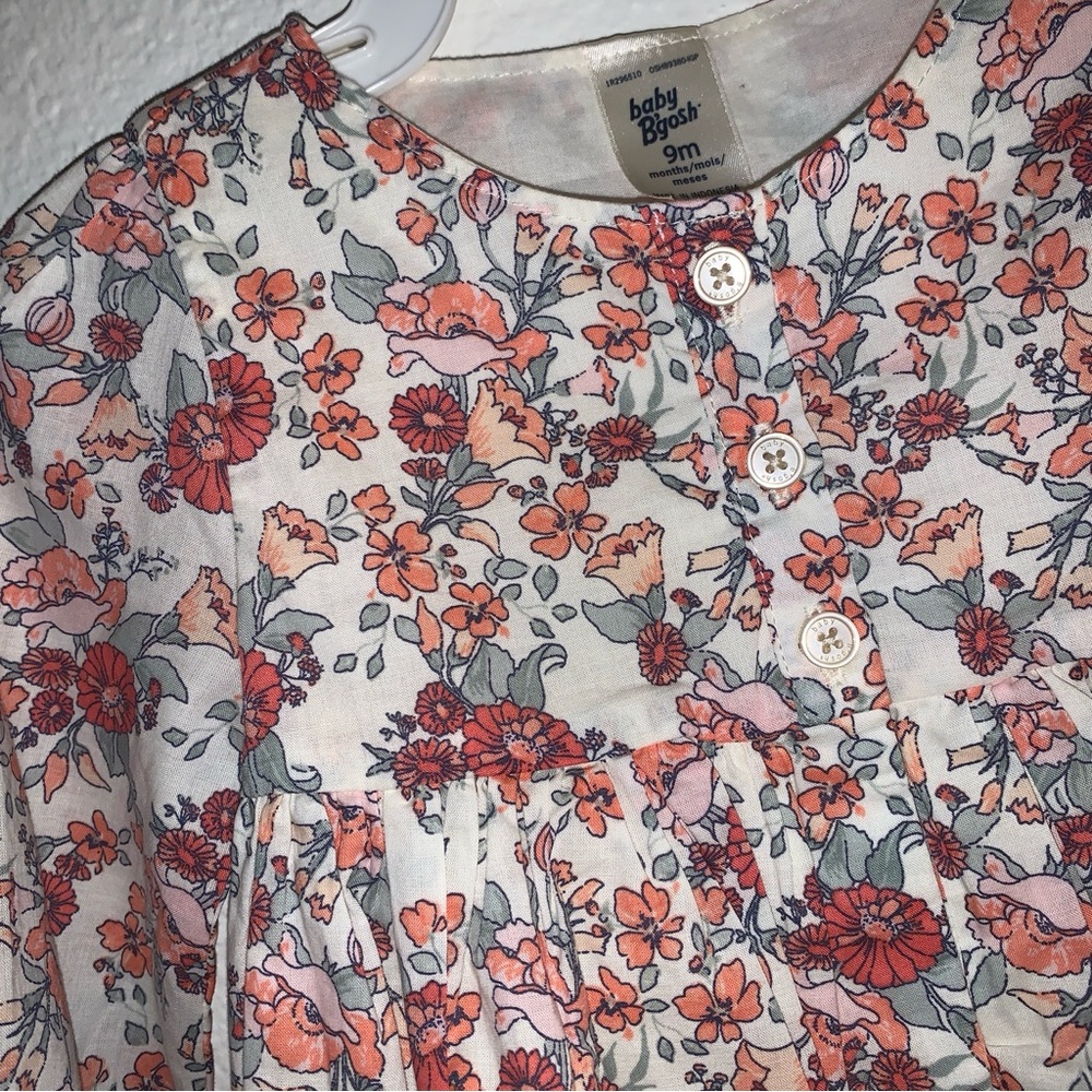 Baby B'gosh 9M Floral Baby Dress 100% Cotton